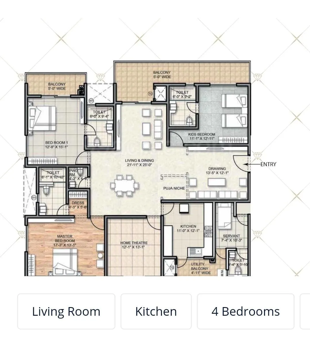 4 BHK Flat in Hyderabad